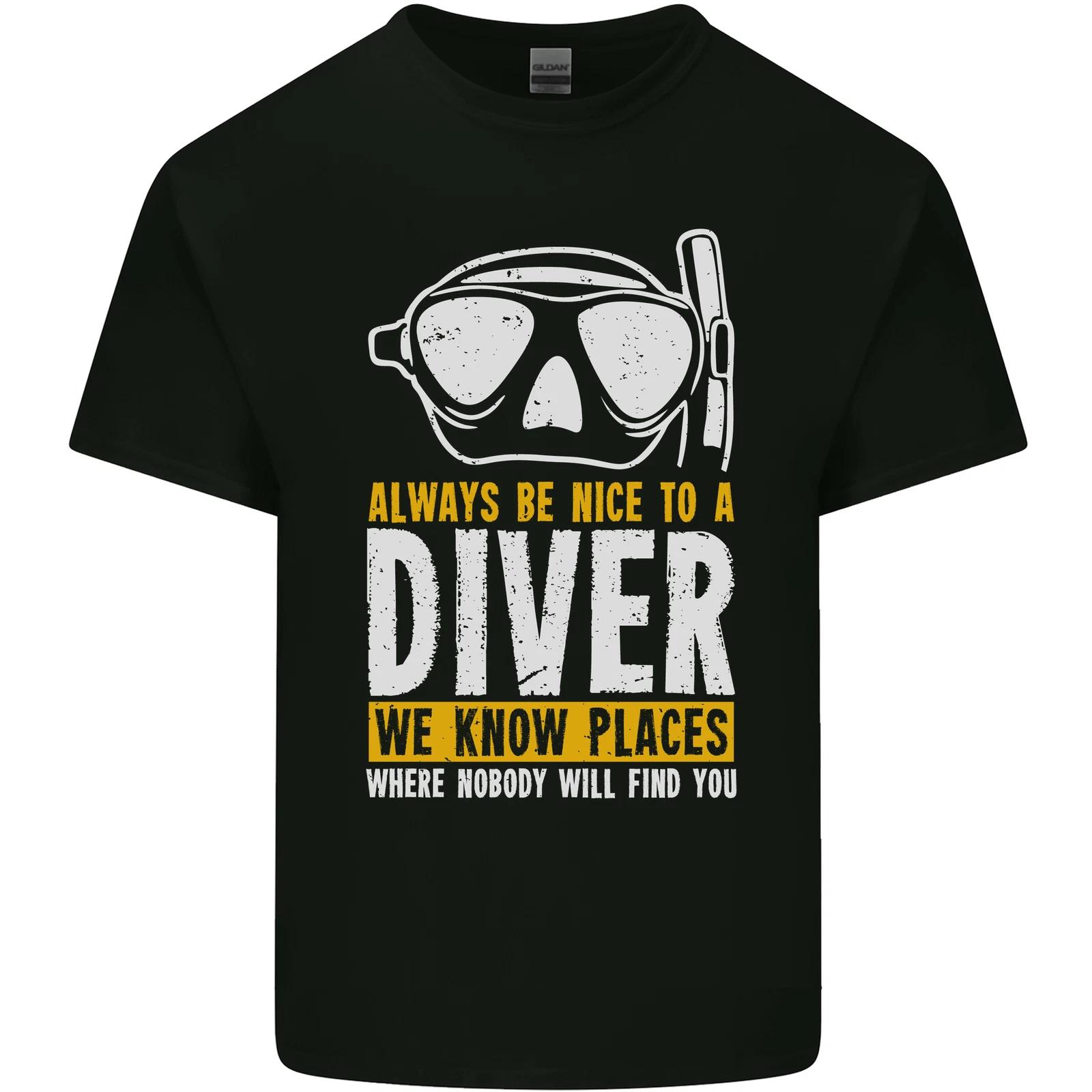 Be Nice to a Scuba Diver Funny Diving Kids T-Shirt Childrens 4XL