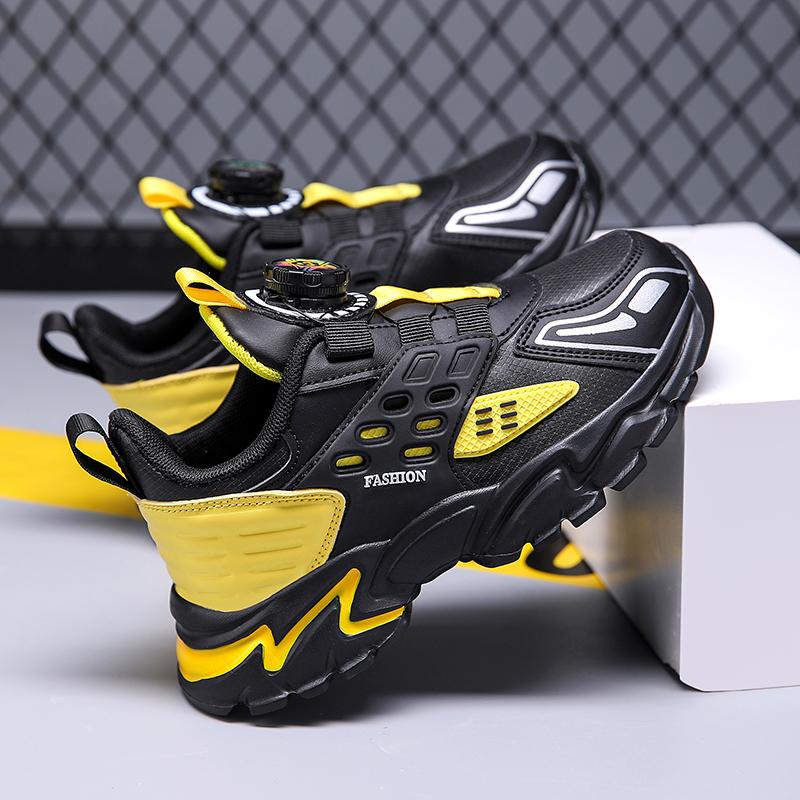 Four Season Children's Pu Leather Casual Shoes For Boy Girls Sneakers Outdoor Breathable Kids School Walking Sport Running Shoes