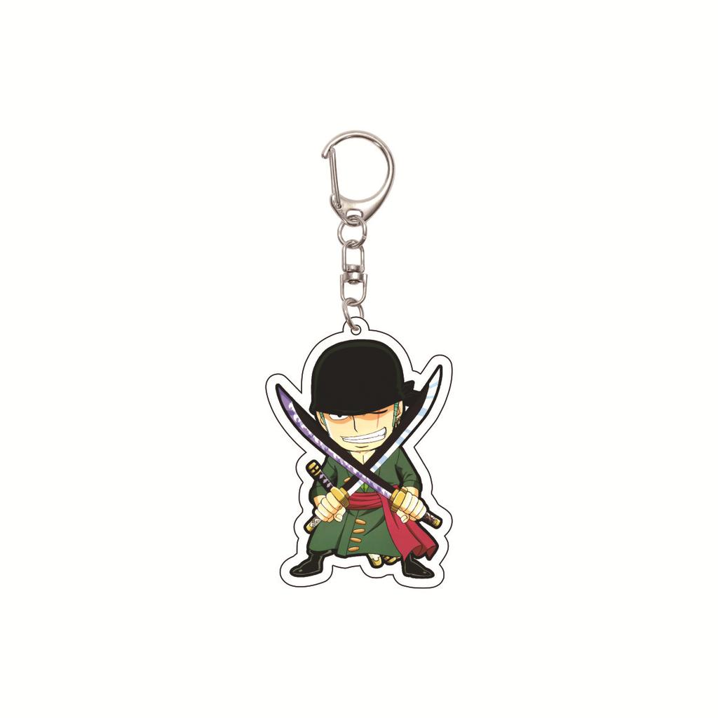 One Piece 5.5CM Acrylic Keychain, Anime Keychain, Luffy, Zoro Cartoon One Piece Bag Keychain