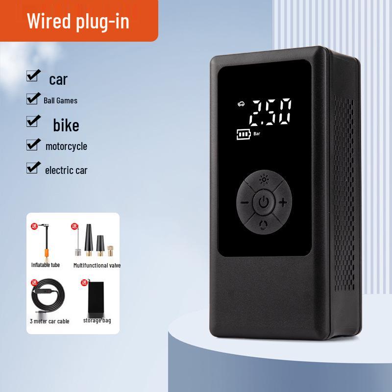 

Портативный автомобильный воздушный насос и внешний аккумулятор: Многофункциональный насос для накачивания шин и аварийное зарядное устройство