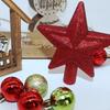 30 Pcs Mini Christmas Ball Ornaments Set 1.81 Inch Plastic Christmas Ball Hanging Ornaments with Glitter Tree Topper Star for Holiday Wedding Birthday