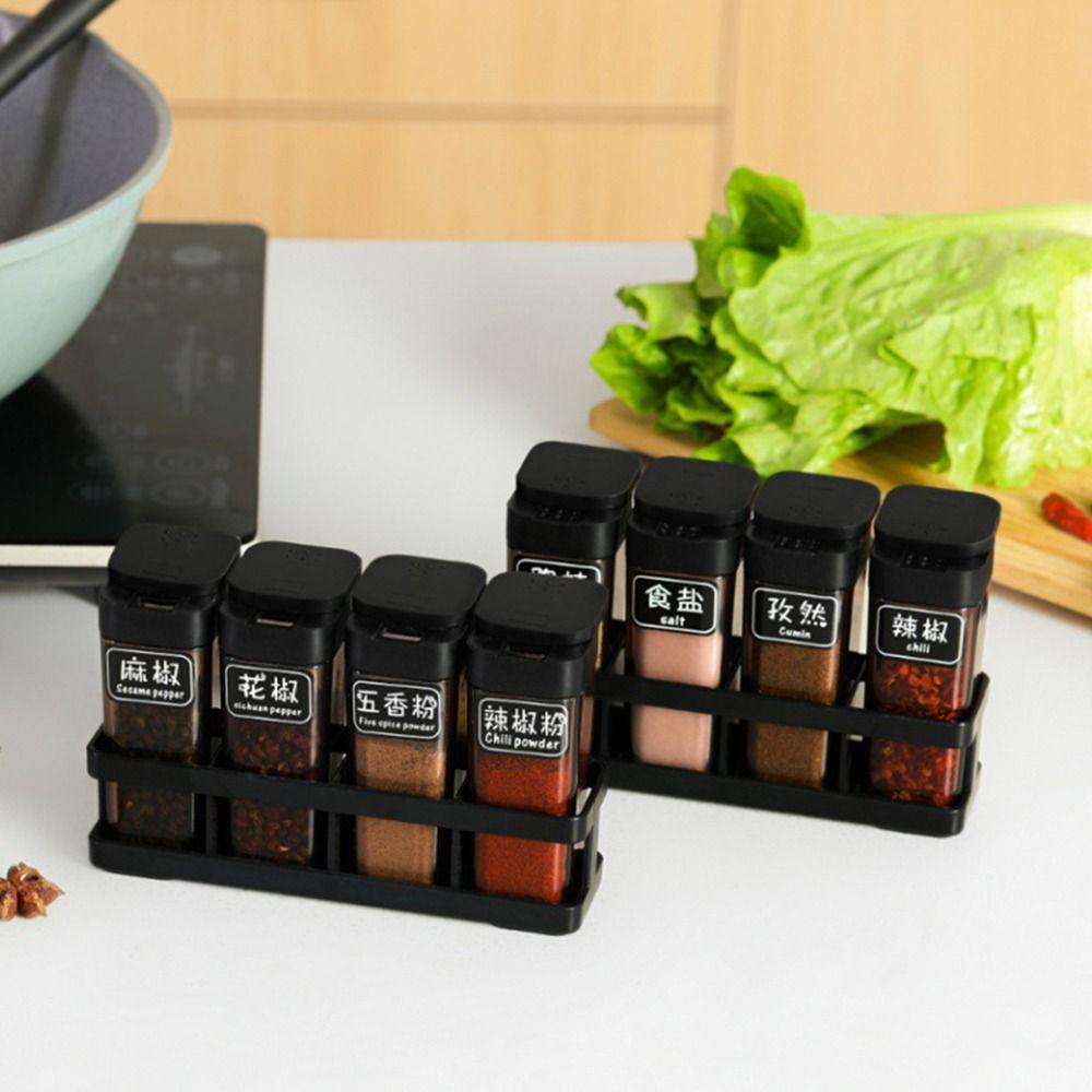 8Pcs Moisture-proof Spice Storage Bottle Sealed Seasoning Jars Set Countertop Storage