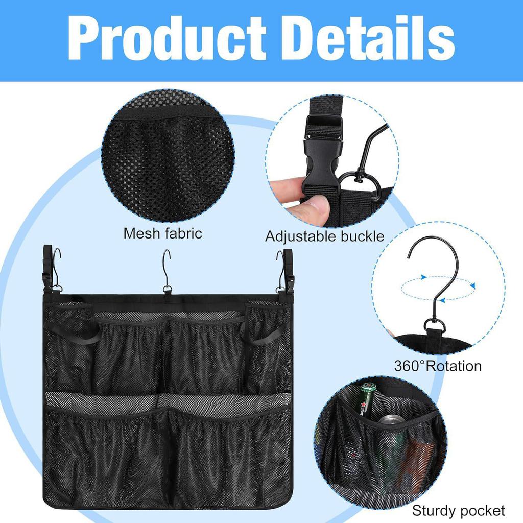 Large Outdoor Hook-Type Pool Toy Storage Bag - Beach & Inflatable Toy Mesh Bag