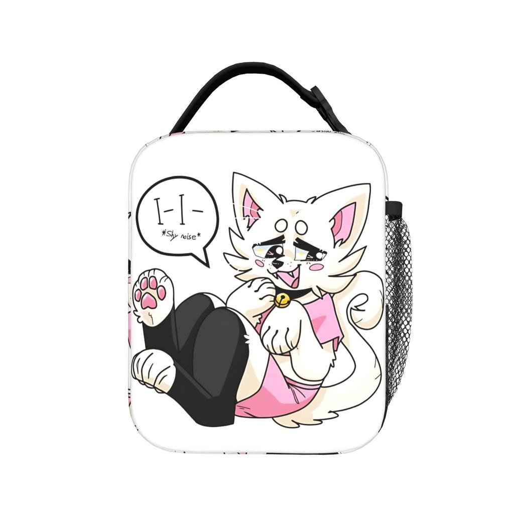Boykisser Insulated Lunch Bags Cooler Bag Reusable,Meal Container Shy Furry Cat High Capacity Tote Lunch Box Men Women Beach