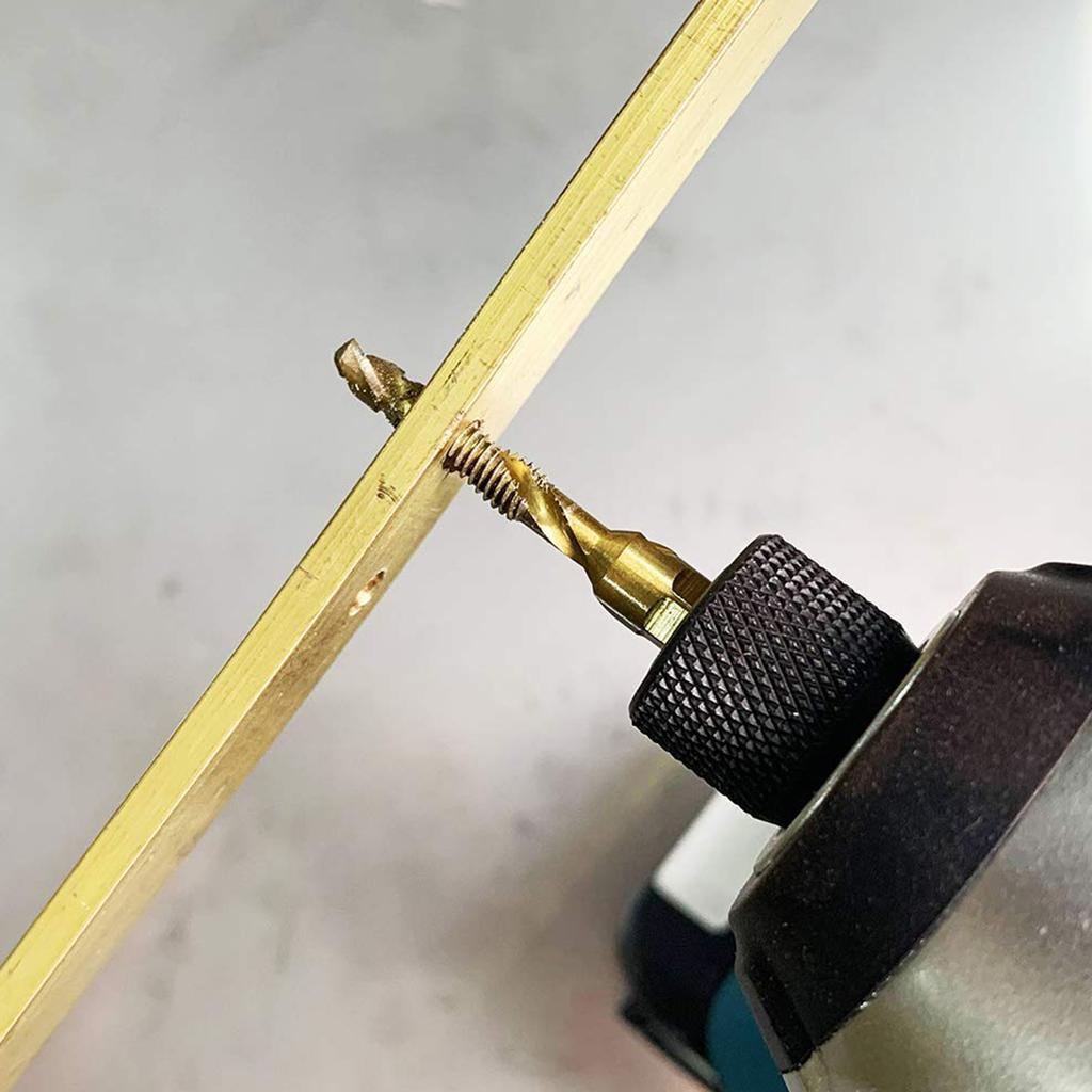 Titanium Coated Hexagonal Handle Drill Bits Tap Set (6pcs) Perfect for Creating Thread In a Variety of Surfaces M3M10