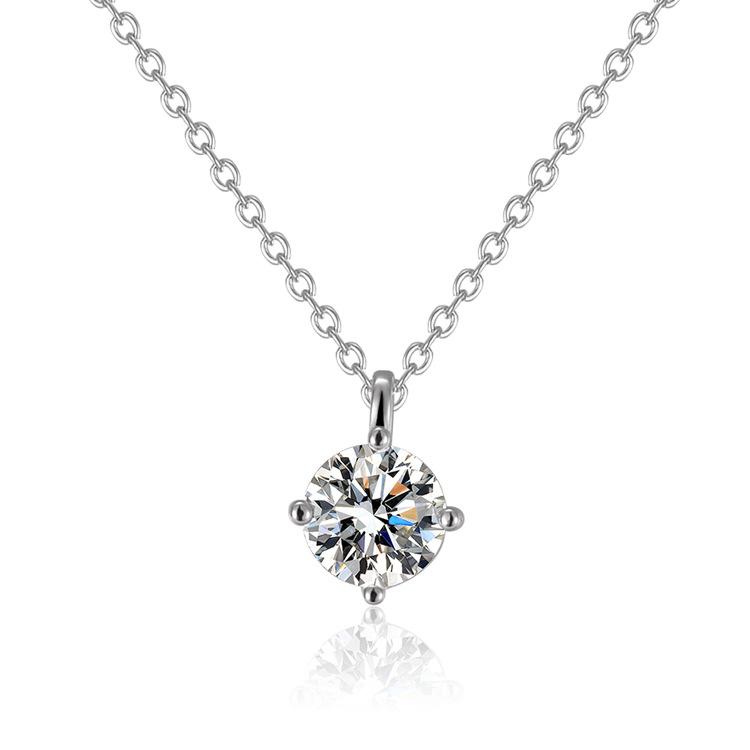 S925 Sterling Silver Premium Pendant Necklace Moissanite Stone 925 Silver Fashionable Jewelry Weddings Parties