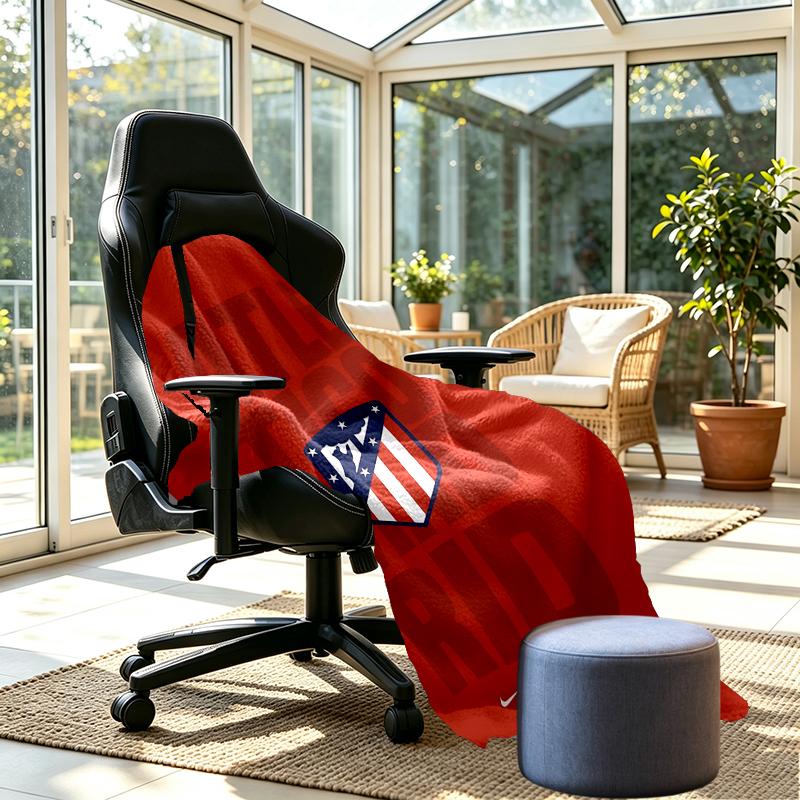 Coperta con Stampa Atletico Madrid - Morbida e Confortevole, per Camera da Letto, Viaggio, Divano, Decorazione per la Casa - Regalo di Compleanno o Natale per un Amico
