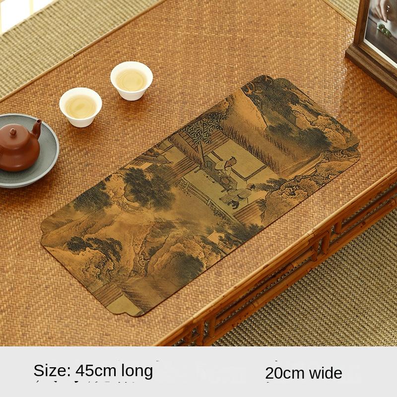 

National Fashion Double-Sided Tea Mat Dry Pour Table Runner Chinese Style Tea Table Mat Pot Mat Small Tea Ceremony Utensils