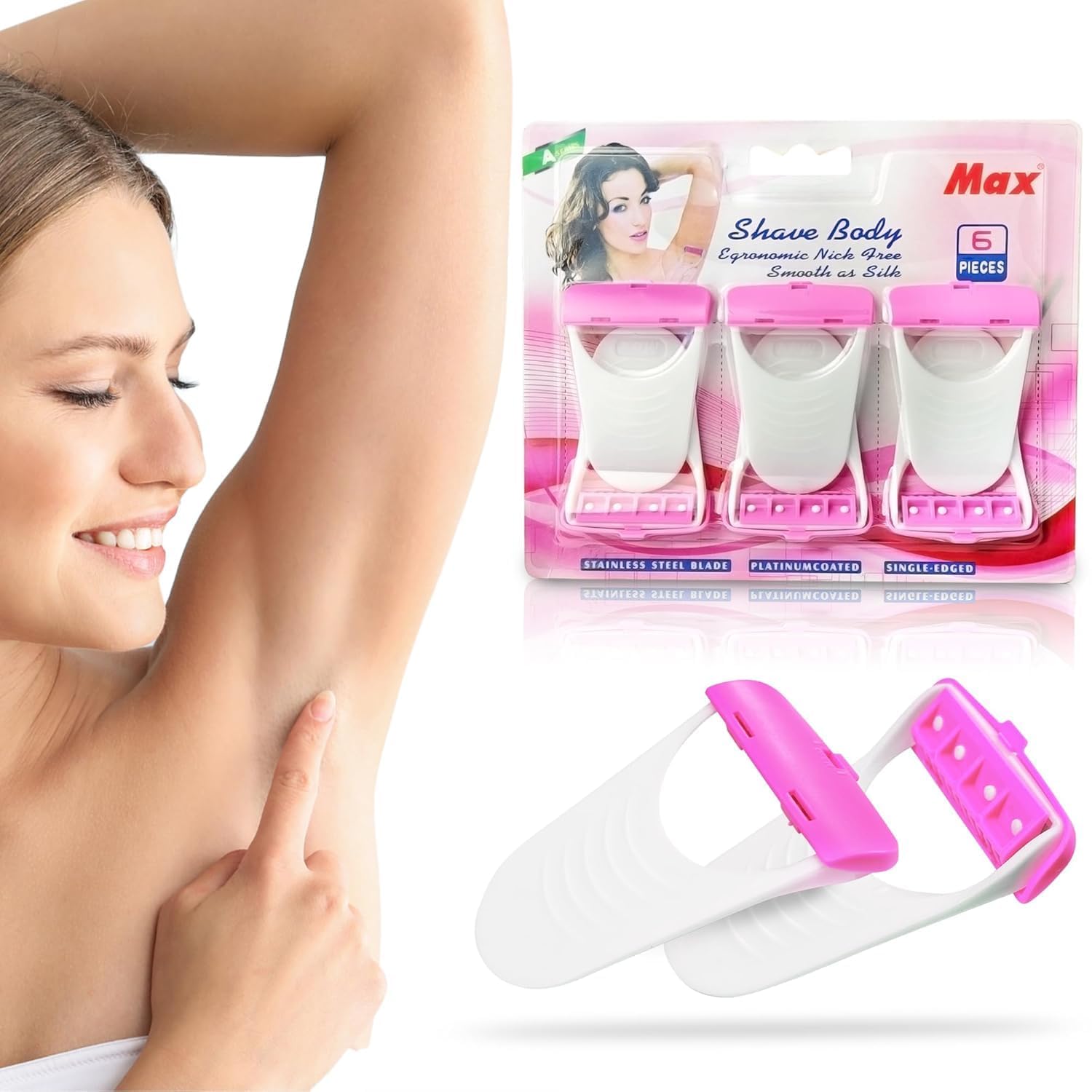 NORIQ Women s Disposable Plastic Hair Razor & Bikini Shaving Razor For Women- (12-Pcs)