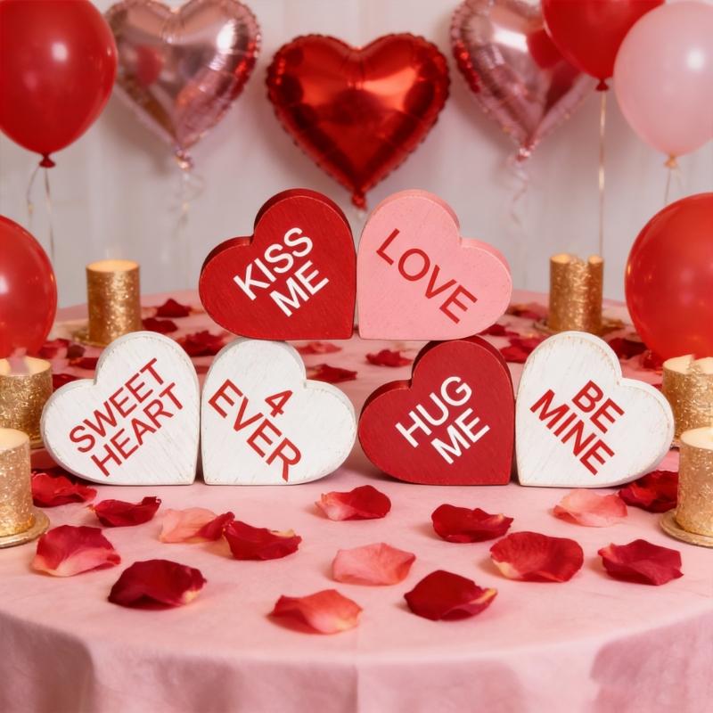 Modern Design Heart Craft Ornament Set Portable Foam Board Ideal for Home Office and Festival Event Decors