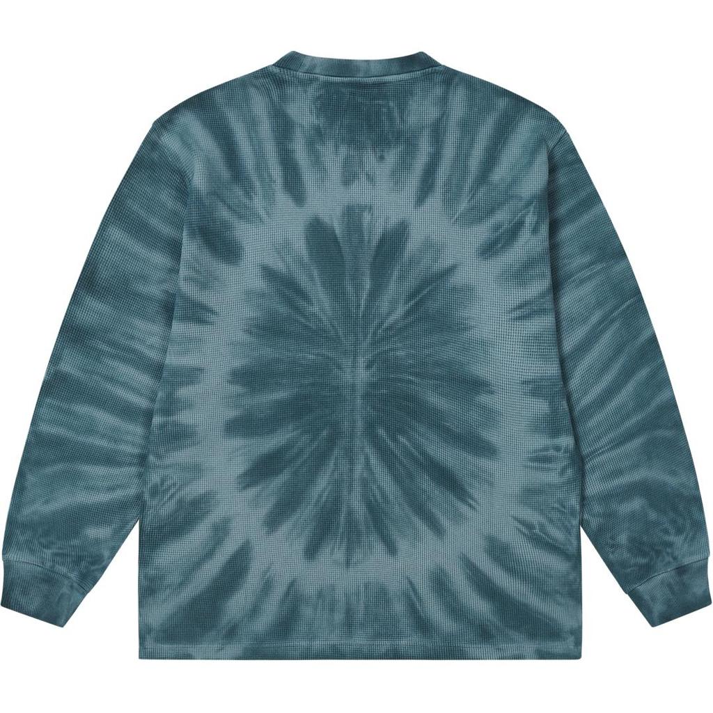 Palace Tie-Dye Waffle Long-Sleeve Navy Unisex Tops Blue P27ES062