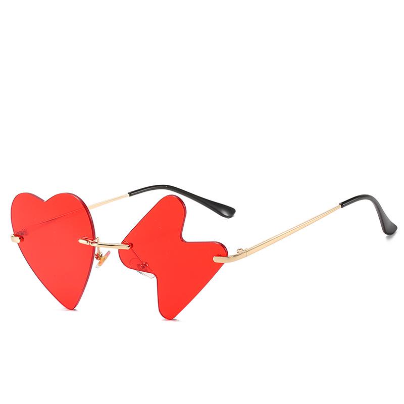 Funny Sunglasses Hit Is Heart-Shaped Glasses Dancing Disco Female Personality Sunglasses spot