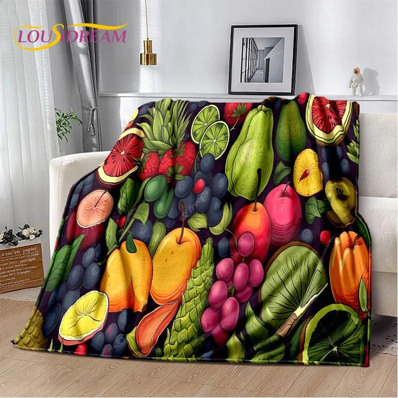 Cartoon Cute Fruit 3D Printing Blanket,Soft Throw Blanket for Home Bedroom Bed Sofa Picnic Travel Office Rest Cover Blanket Kids