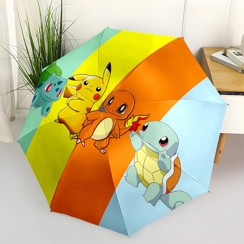 

Pokémon, StarterThemed Automatic Opening and Closing Umbrella 8 Ribs, Suitable for Leisure and Going Out, Outdoor Accessory, Gothic Style,
