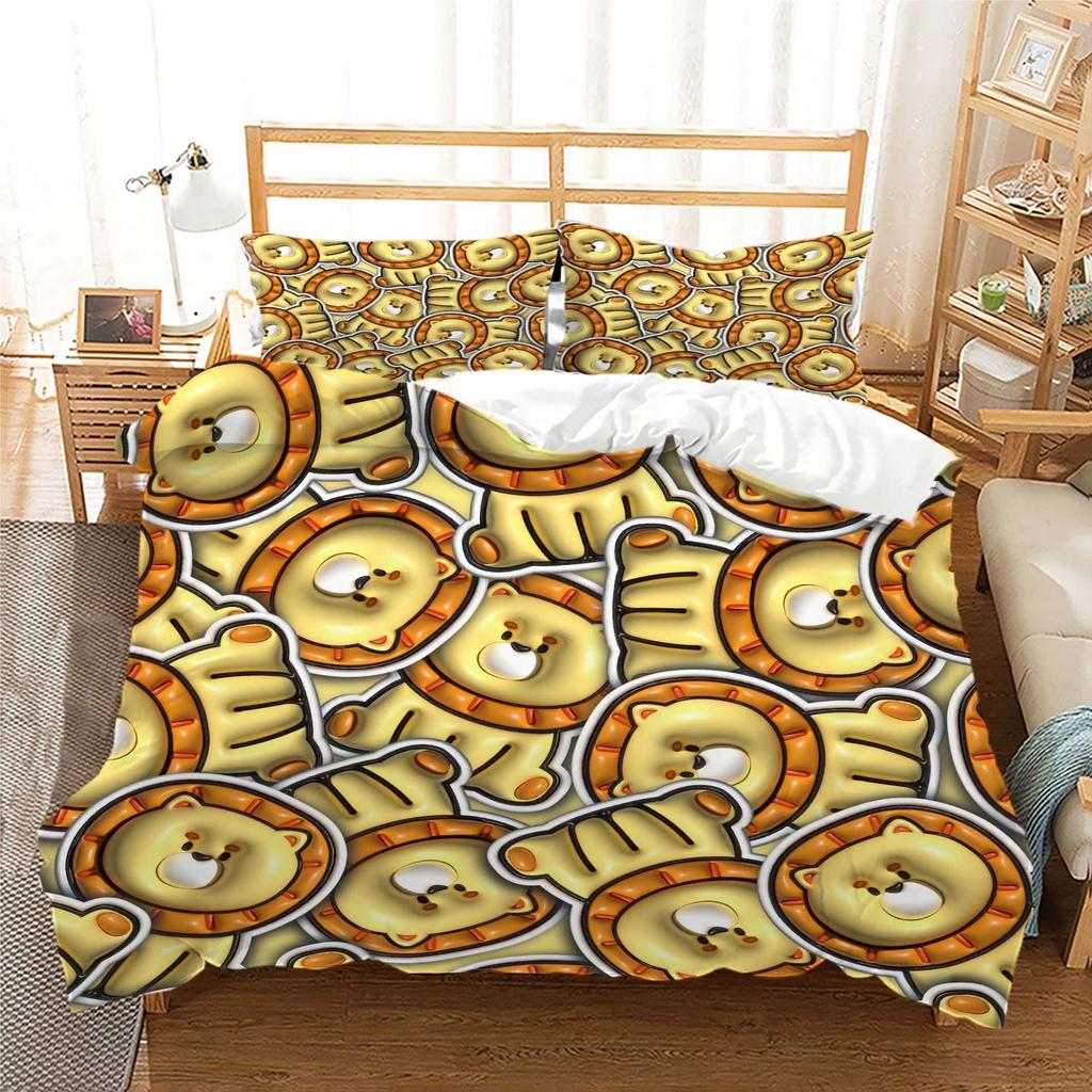 Cartoon Three-Dimensional Series Digital Printing Three-Piece Bedding Kit Bedding Kit