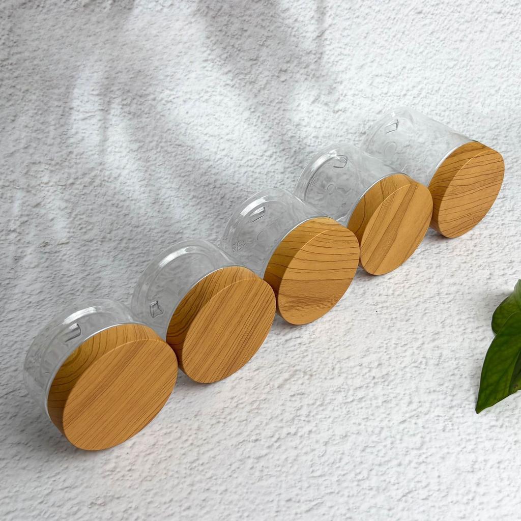 Face Cream Storage Jar Plastic Jars Round Clear Cosmetic Container with Lids, Eternal Moment Slime Jars Travel Storage