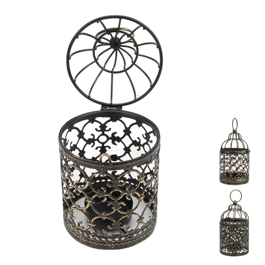 Eisen Kerzenständer Europäischer Retro Eisen Rostschutz Eleganter Stil Vintage Kerzenhalter für Outdo