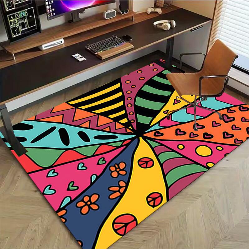 1PC Pattern Design Extra Large Non Slip Floor Carpet, Office, Family, Bedroom, Studio Large Area Rug Indoor Rugs, Vibrant Colors