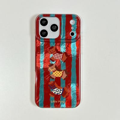 Vibrant Little Pony Colorful Striped Horse Print Playful Phone Case for iPhone 17 16 15 14 11 12 13 Pro Max Plus Back Cover