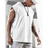 Summer Men's Fitness Pullover Sports Casual Sleeveless Hooded Vest Loose Solid Color Vest