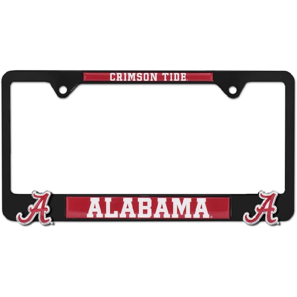 Collegiate Mascot Black Metal Premium License Plate 3D Frame (Penn State) Alabama