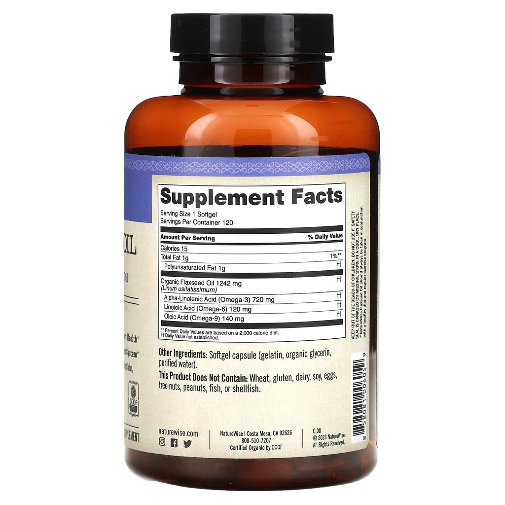Flaxseed Oil, 120 Softgels
