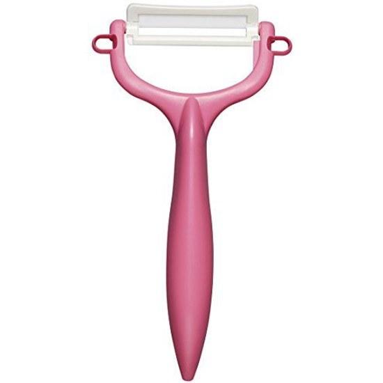 Kyocera Ceramic Peeler Peeling Tool Rust-Free T-Type Long-Lasting Sharpness Non-Metallic Transfer Disinfection Bleach OK Pink CP-99 PK