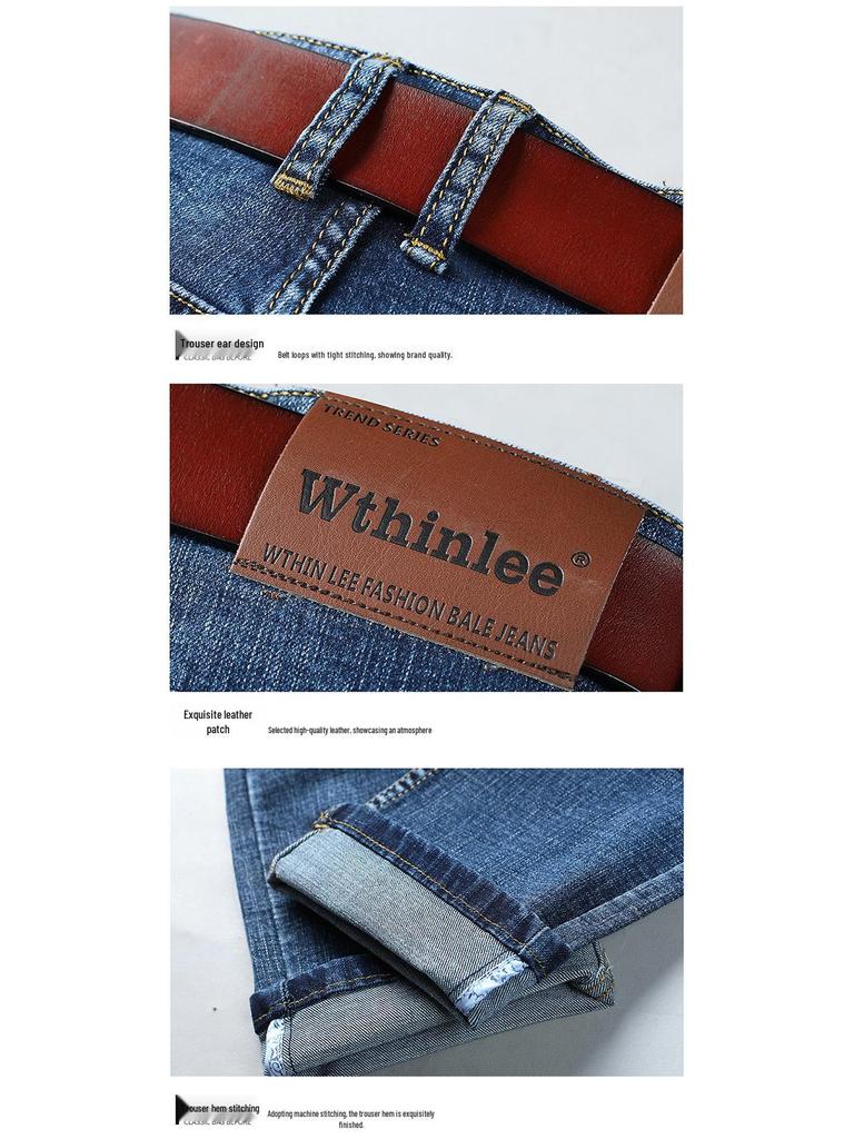 Men's High-Quality Slim Fit Stretch Jeans for Autumn and Winter