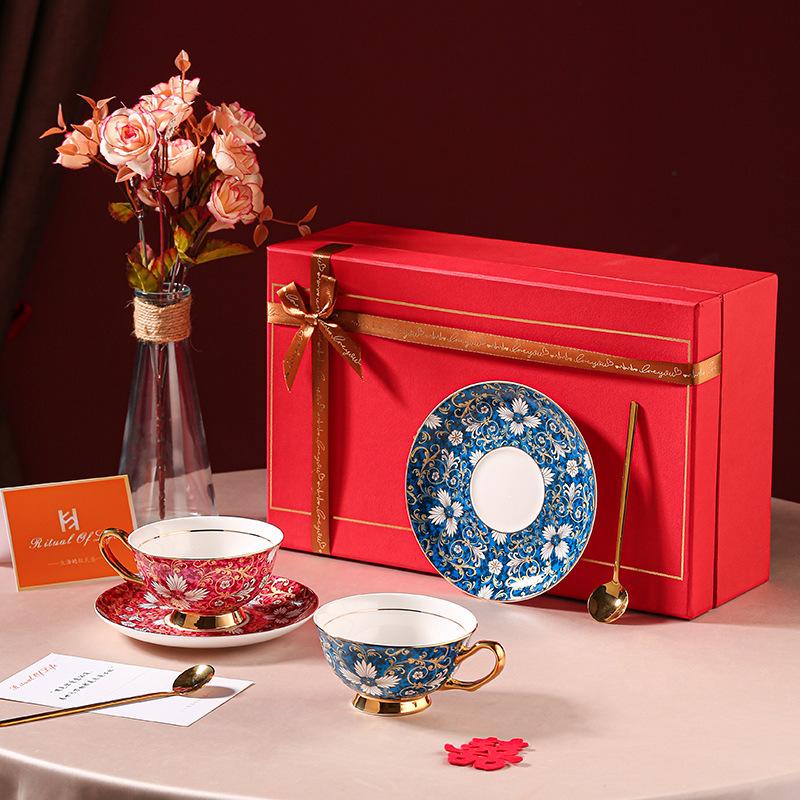 Wedding souvenir, ceramic coffee cup, couple cup, a pair of high-value birthday gifts for girlfriends, housewarming gifts