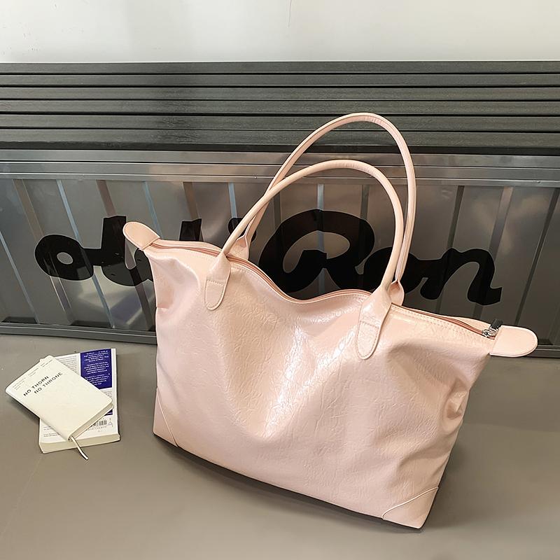 PU Shoulder Bag Portable Yoga Bag Women's Waterproof Large Capacity Luggage Bag Short Distance Travel Bag