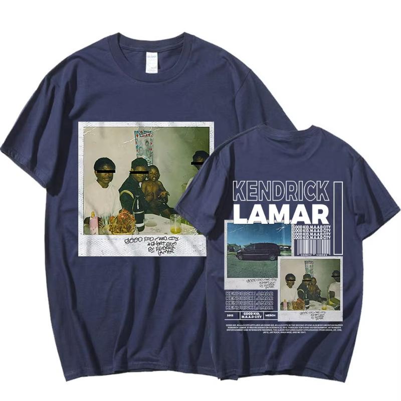 Rapper Kendrick Lamar Good Kid Tshirt Unisex Women Fashion Hip Hop Music Album Graphic Short Sleeve Oversized Tshirts Streetwear