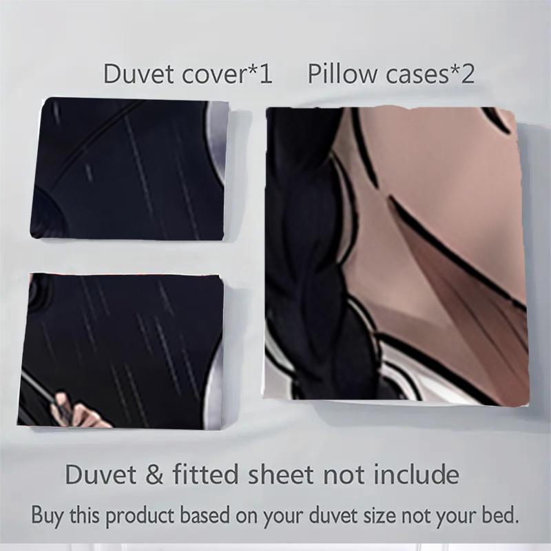 3pcs Gothic Horror Wednesday Home Decor Bedding Set-Universal Three-Piece Suit for Bedroom, Guest Room, Living Room, Hotel-Perfect Gift for