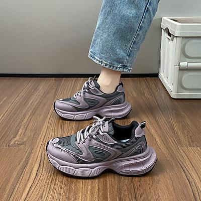 Diksoldige Internet celebrity dames veterschoenen casual dad schoenen 2024 nieuwe veelzijdige temperament sportieve schoenen comfortabele ademende schoenen
