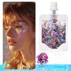 1 Bag Mermaid Gel Body Glitters Set Vibrant Sequin Mermaid Makeup Eye Shadow Ideal for Beach Party Looks Beach Make Up Wholesale