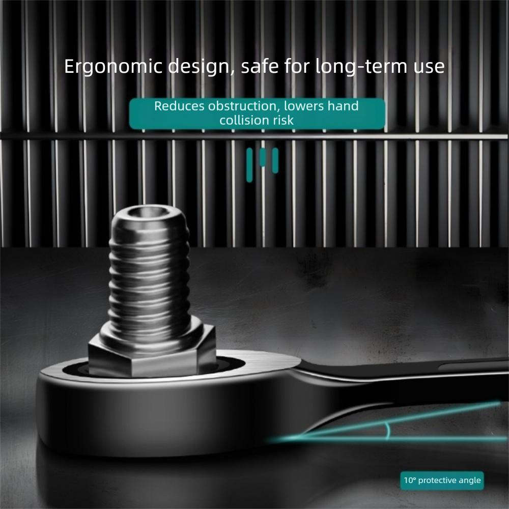 Durable 6-15mm Dual-purpose Wrench Anti Slip Labor-saving Combination Ratchet Wrench Spanner Hand Tool