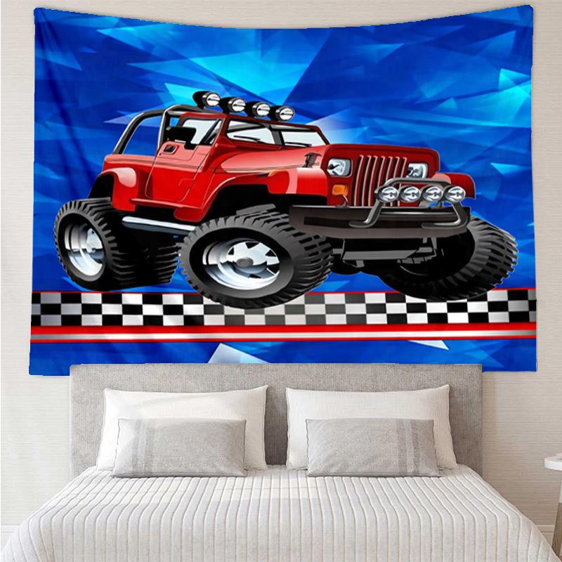 Nighttime Truck Drive Tapestry Hanging for Bedroom,Livingroom, Playroom,Decor Art Room Wall Tapestry Holiday and Birthday Gifts