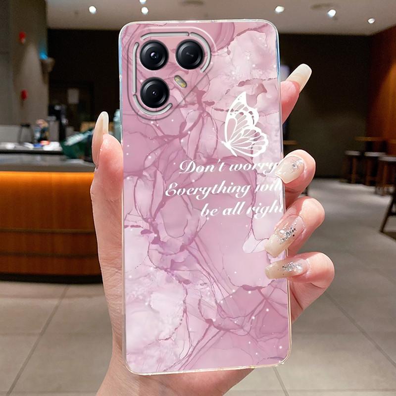 For Tecno Pova 7 Pro LJ8 Cases Pova7 Ultra LJ9 Neo LJ6 LJ7 Funda Flower Butterfly Phone Cover Soft Silicone Transparent TPU Case