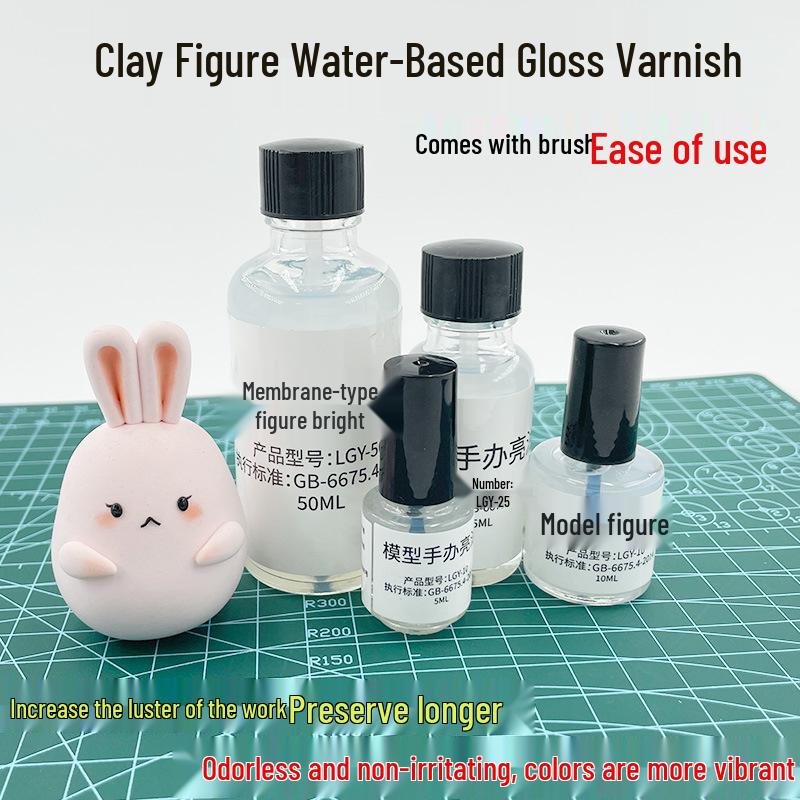 Quick-Drying Water-Based Gloss Varnish for Ceramic, Clay, and Plaster Figurines - Seals, Brightens, Waterproofs, Odorless, Anti-Oxidation.