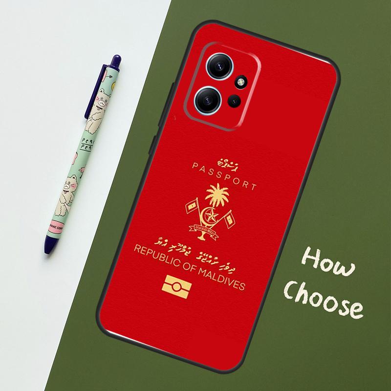 Maldives Passport For Xiaomi Redmi Note 12S 11S 10S 9S Note 12 8 9 10 11 Pro Phone Case For Redmi 12 9 C 10C
