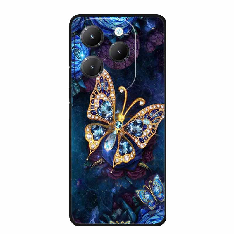 For Infinix Hot 40 Pro Case Animals Soft Silicone TPU Cover Phone Cases For Infinix Hot 40i Hot40 X6837 Protective Wolf Coque