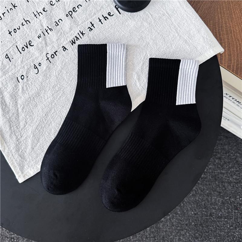 Cityboy Korean-Style Color Block Mid-Calf Sports Socks for Men & Women