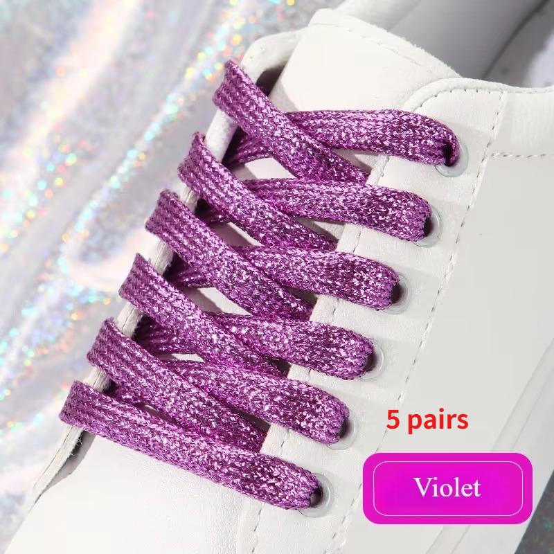 19 colors shiny gold and silver colorful bright shoelaces 100-140 cm sneakers shoelaces boots laces shoelaces string