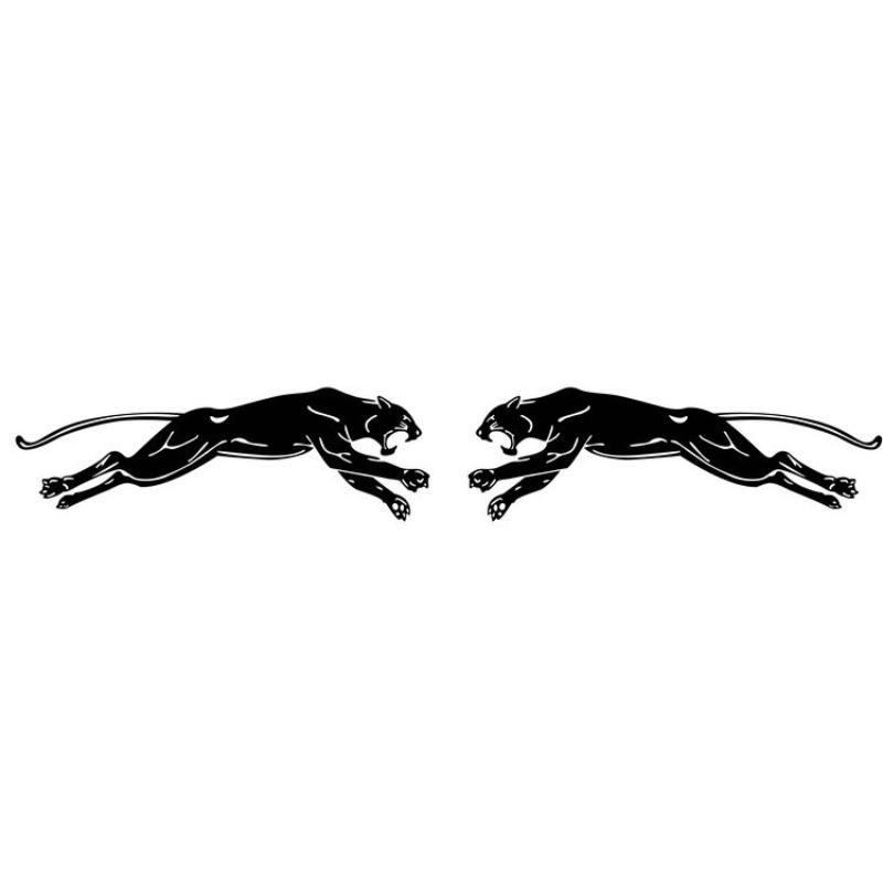 Car Sticker Black Panther Car Sticker Set Waterproof Decal for Vehicle Body, Window & Bumper Racing Style Decoration Decals