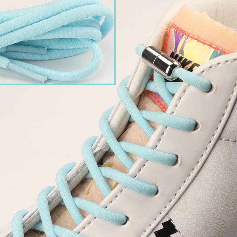 Elastiske sneakers skolisser metall lås late skolisser for barn og voksen passer alle sko