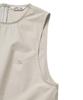 Cotton Bell Pleated Skirt Dress - Gray