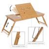 Bamboo Laptop Desk Bed Tray Breakfast Folding Reclining Adjustable Height Lap Desk Support With 1 Drawer 72x35x22 30cm