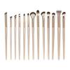 15-Piece Golden Eyeshadow Brush Set - Soft Hair Detail Brushes for Nose Shadow and Blending.