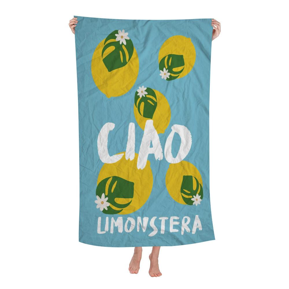 Minimalism Decor Ciao Amore With Love Cartoon Beach Towel Cute Kawaii Room Decor Bath Girls Children Hand Towels For Bathroom