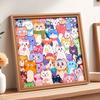 Wooden Cat Coloring Puzzle Kit with Marker Pens Glue DIY Hand-Painted 3D Irregular Cartoon