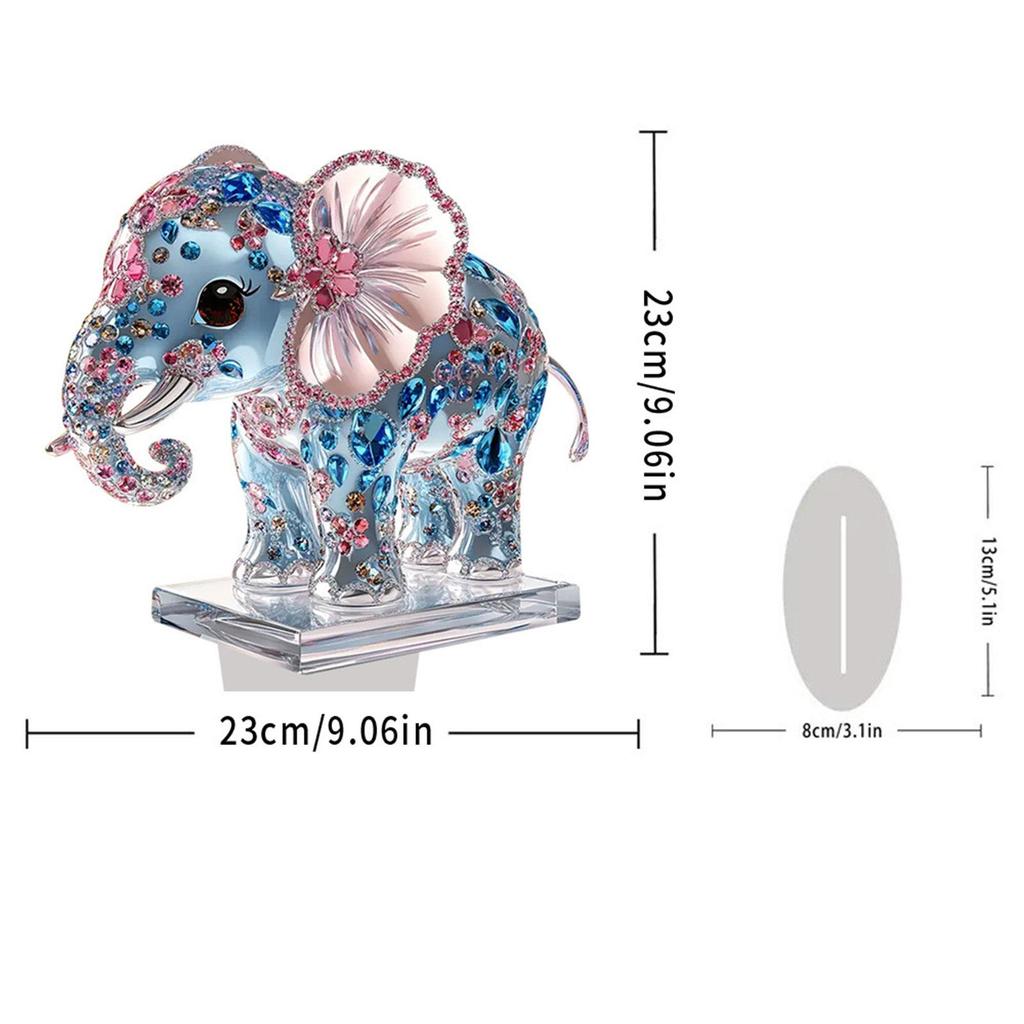 2D Animal Figurine Statue Gift Table Ornament Tabletop Sign Acrylic Desktop Plaque for Decorative Indoor Office